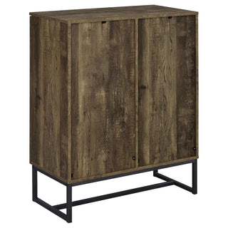 Sager - 4 Shelf Accent Cabinet - Oak