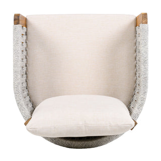 Outdoor Dining Chairs With Mix Rope Handles (Set of 2)