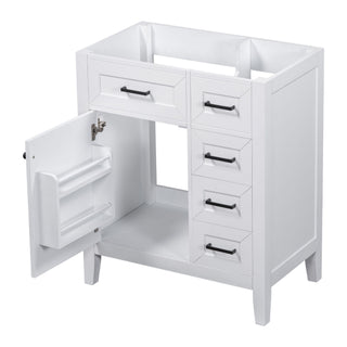 Modern Bathroom Vanity Base Only With Drawers, Freestanding Design