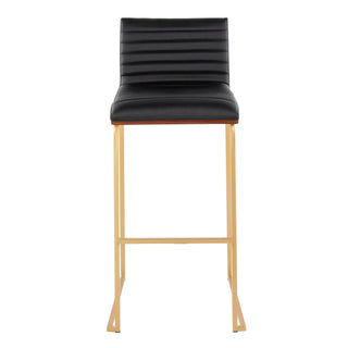 Mason Mara - Contemporary Versatile Desig Fixed Height Barstool (Set of 2)