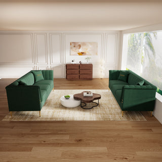 Upholstered 3 Seater Sofas Living Room Furniture (Set of 2)