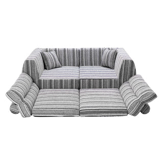 3 Seater, Couch With Throw Pillows For Living Room