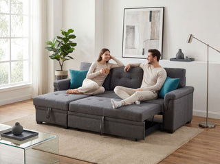 Lucca - Reversible Sleeper Sectional Sofa With Storage Chaise