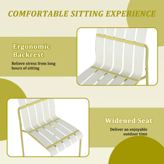4 Piece Set Of Modern Color Block Designed Single Chairs With Round Table