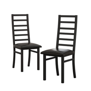 Metal Dining Chairs With Steel Legg, High Back Armless Design