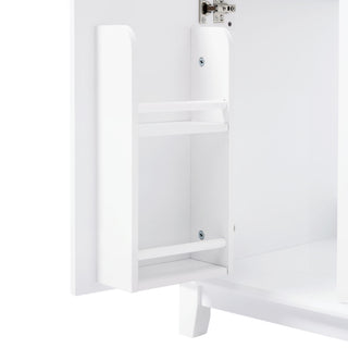 Bathroom Vanity With Double Sinks, 3 Drawers & 4 Doors - White