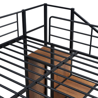 Bunk Bed With Lateral Storage Ladder And Wardrobe