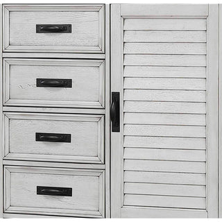 Lockeford - 5 Drawer Door Chest - White