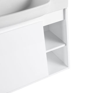 Wall Mounted Bathroom Vanity With Sink & Soft Close Door