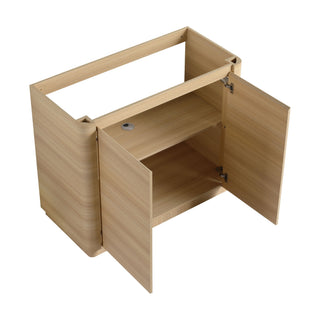 Soft Close Door Freestanding Bathroom Vanity With Sink, 1 Small Storage Cabinet
