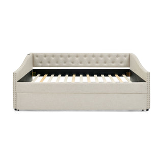 Upholstered Daybed With USB Charging & Pull Out Bed