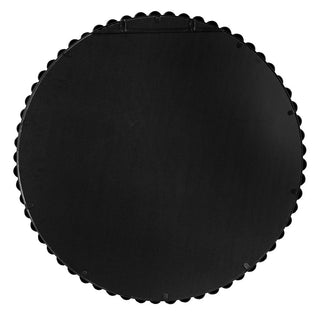 Circle Mirror With Metal Beaded Frame, Wall Mirror For Living Room Bedroom Entryway - Black