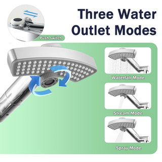 LED Temperature Display Bathroom Faucet With 3 Water Modes & 360° Rotating Spout - Chrome