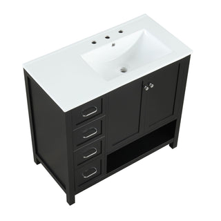 Modern Bathroom Vanity With Sink Top, 2 Doors And 2 Drawers