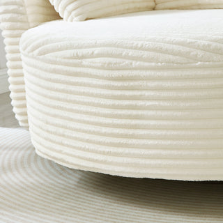 Swivel Accent Barrel Chair With Adjustable Phone Holder, 5 Pillows For Living Room