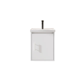 Floating Bathroom Vanity Combo, Wall Mounted Cabinet With Sink & Soft Close Doors For Small Bathrooms
