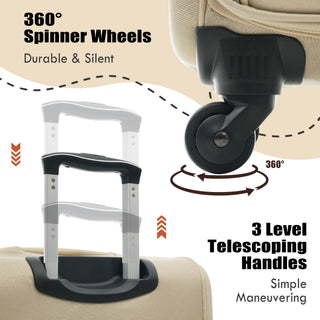 Softside Luggage Expandable Set With Duffel Bag Upright Spinner