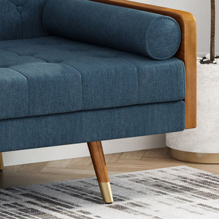 Aidan - Mid Century Modern Tufted Fabric Sofa