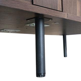 78" TV Stand With Storage Cabinets For Living Room - Walnut