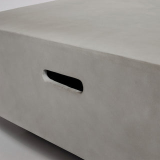 Propane Gas Fire Pit Table, 50000 Btu, Rectangular For Outside - Light Gray