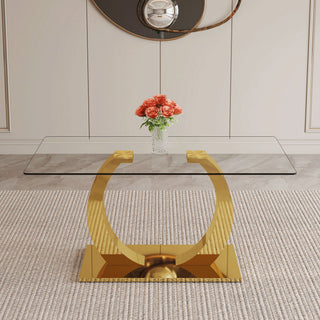 Dining Table For Living Spaces - Gold / Transparent