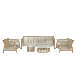 Zira - 5 Piece Patio Sofa Set - Beige