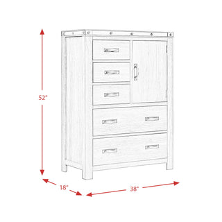 Wade - 5-Drawer Gentlemen Chest - Black Finish