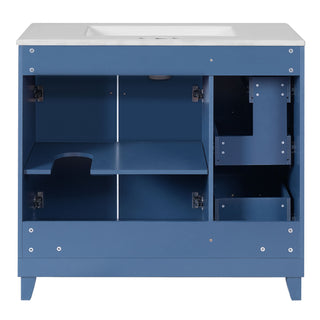 Bathroom Vanity With Sink, Soft Close Doors, Adjustable Shelves