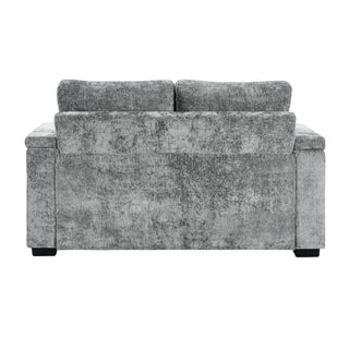 Pull Out Sofa Bed Loveseat With Twin Mattress, Cup Holders And Arm Storage