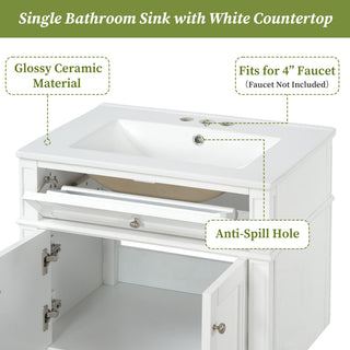 Wall Mounted Bathroom Vanity With Tip Out Drawer And Open Back Design