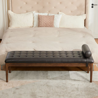 Upholstered End Of Bed Bench With Headrest