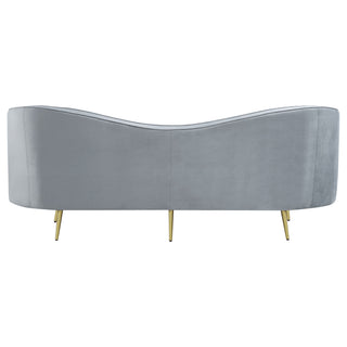 Sienna - 2 Piece Back Living Room Set, Sofa & Loveseat - Gray
