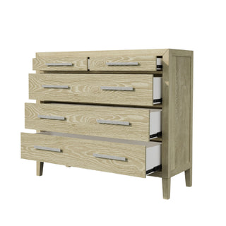 Adeline - 5 Drawers Chest - Natural Wood Wash
