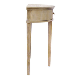 Vintage Inspired Storage Console Table With Fluted Doors