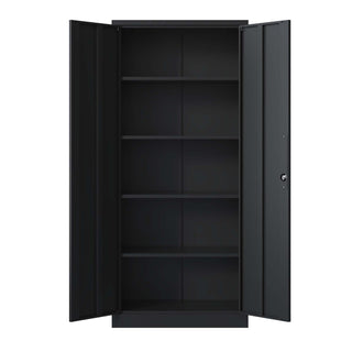 Heavy Metal Garage Storage Cabinet With Locking Doors, Steel, Adjustable Shelves