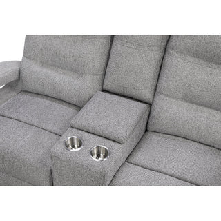 Isolde - Power Reclining Sofa, LED Lighting - Gray