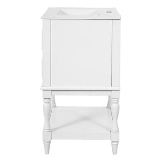 Bathroom Vanity With Sink, 2 Drawers Storage Cabinet, Open Shelf