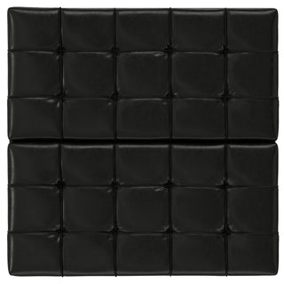 Harrison - Large Square Coffee Table Storage Ottoman - Black