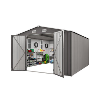 Outdoor Storage Shed With Lockable Doors