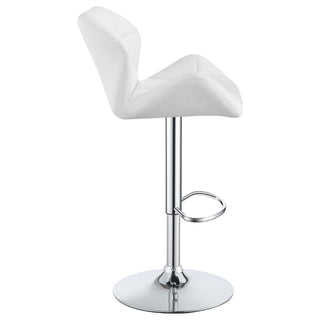 Kerwin - Upholstered Adjustable Bar Stool (Set of 2) - White
