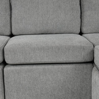 Modern 2 Seater Loveseat Sofa With Pull-Out Bed, Fabric, Built-In USB Ports & Cup Holders