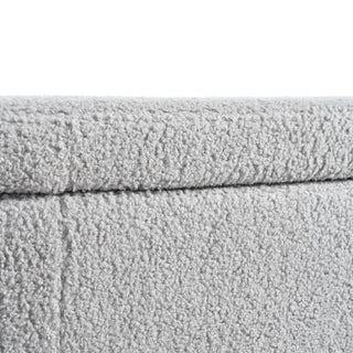 Upholstered Oval Storage Bench For Living Room