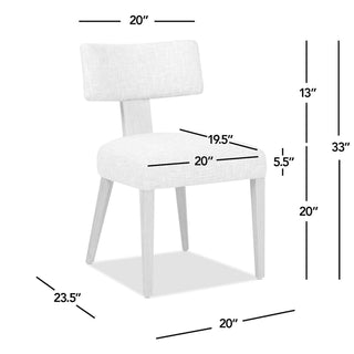 Louise - Split Back Upholstered Dining Side Chair (Set of 2) - Travertine Beige