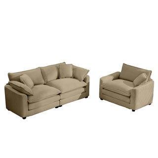 Elegant Oversized Sectional Sofa Set With Deep Seats And Flexible Layout