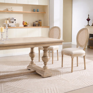 French Country Dining Chairs & Round Back (Set of 2)