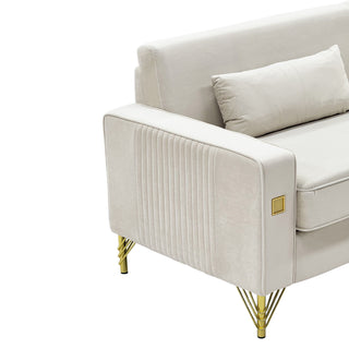 2 Pieces Sofa Sofa Set With Removable Cushions For Home Apartment