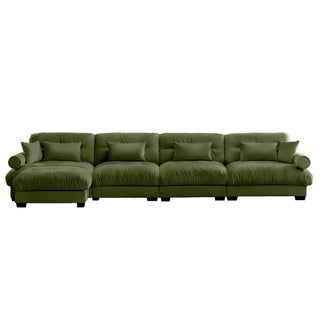 Super Comfort Oversized Modular Sectional Sofa With Movable Ottoman