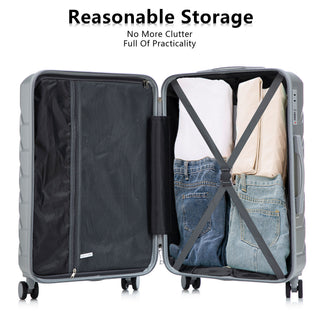 3 Pieces Set 20" / 24" / 28" Spinner Wheel Luggage With Combination Lock