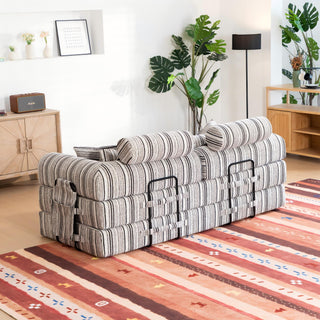 Convertible Sleeper Sofa Bed With High Density Compressed Sponge, Upholstered Couch For Living Room