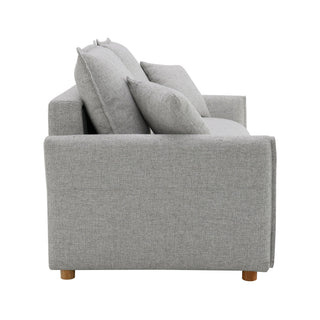 Oren - Chenille Sleeper Sectional Sofa With Storage 2 Toss Pillows - Gray